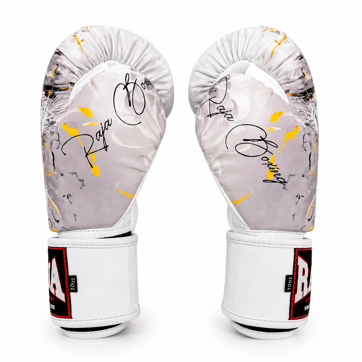 Rajaboxing Fancy Gloves 'White tiger' semi-leren handschoenen