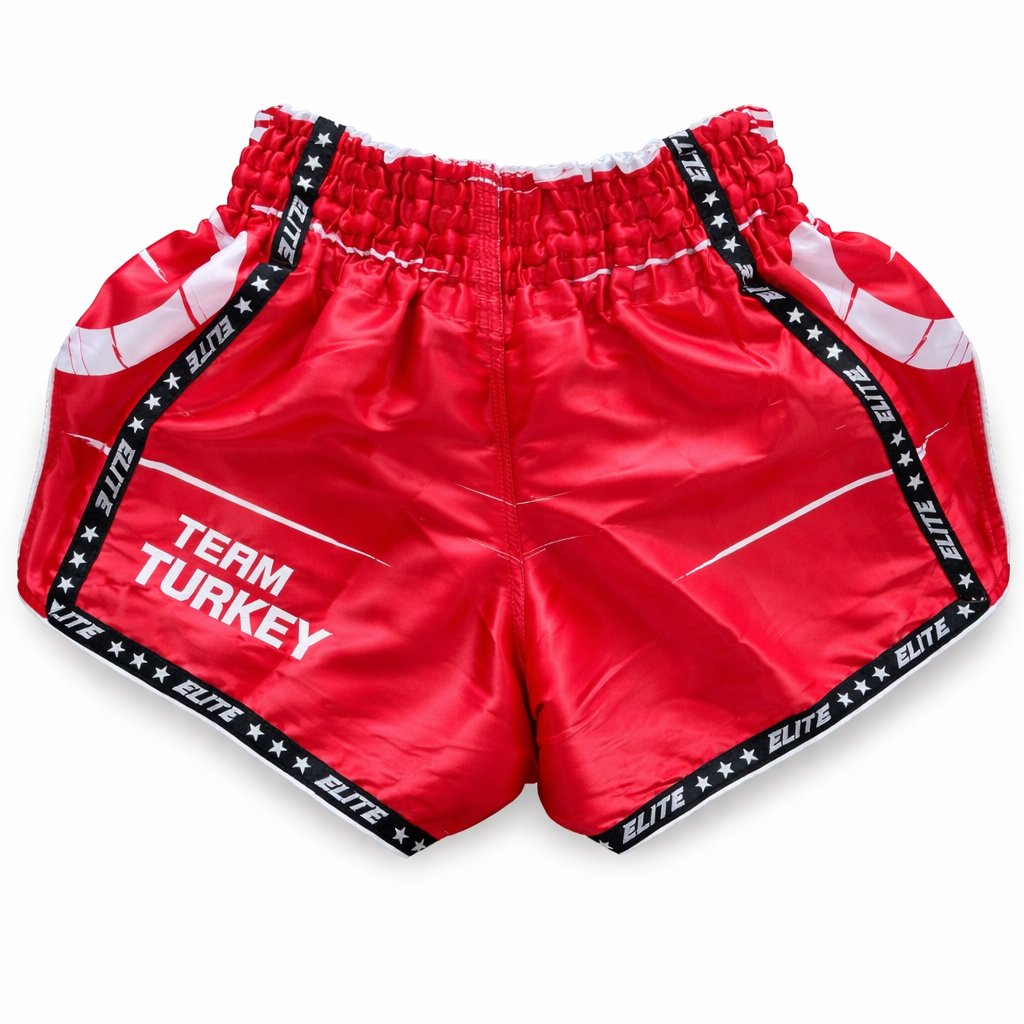 Muay Thai shorts met Turkse vlag - Premium vechtsportkleding