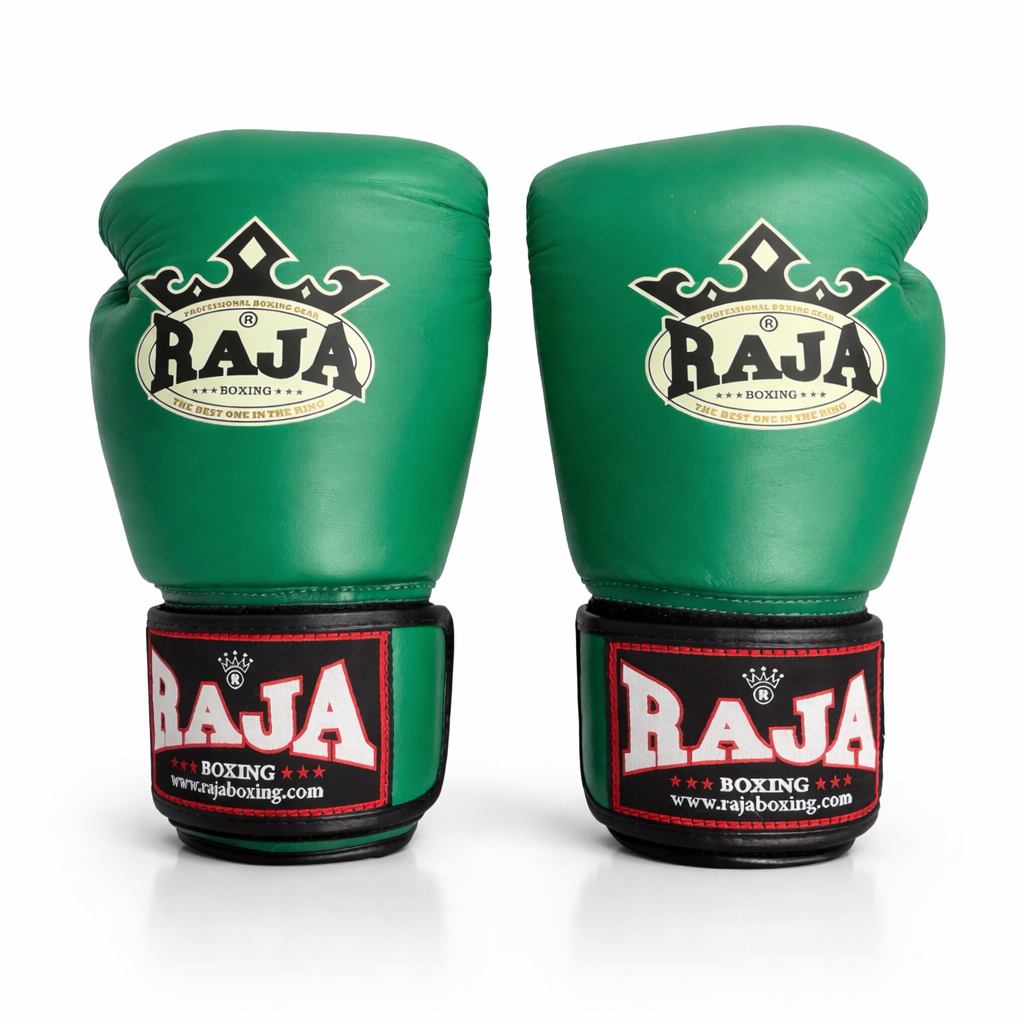 Rajaboxing Gloves 'Standard Green' Leather