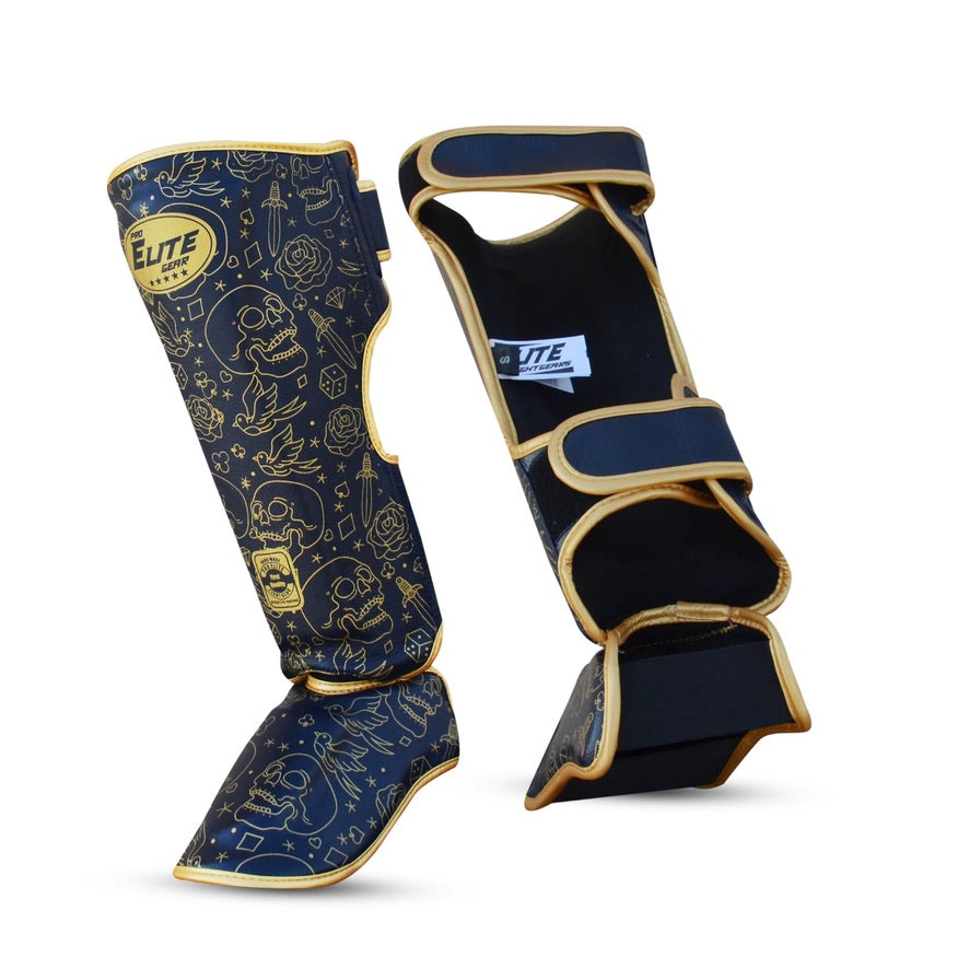 Fancy Shinguard blue/gold