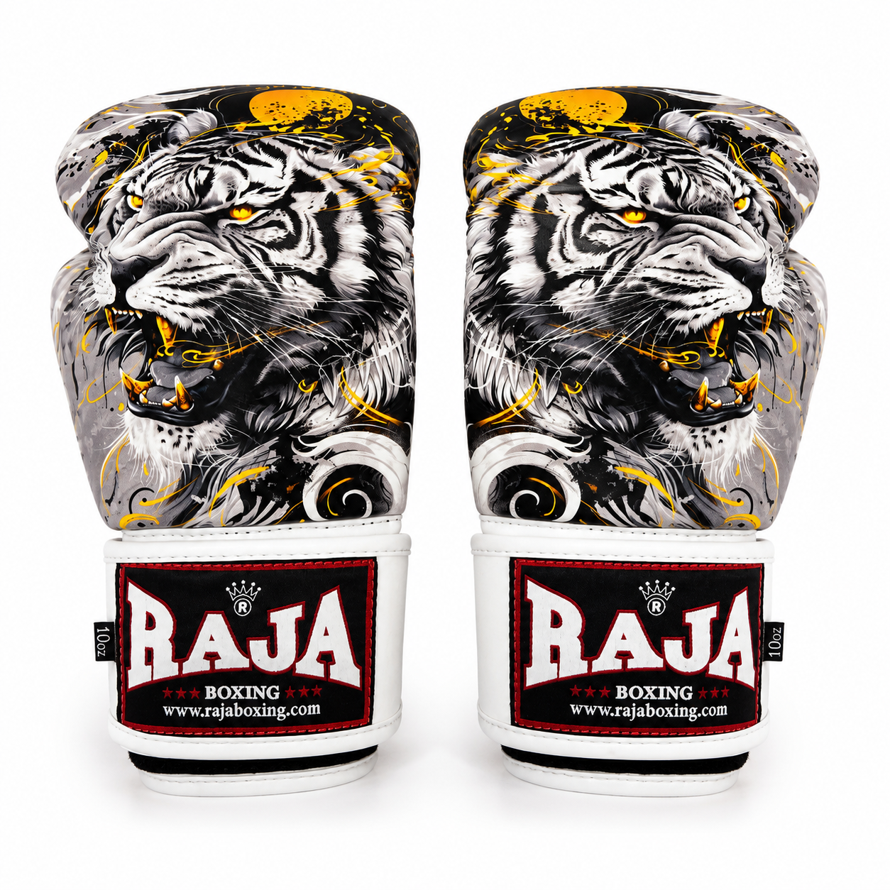 Rajaboxing Fancy Gloves 'White tiger' semi-leren handschoenen