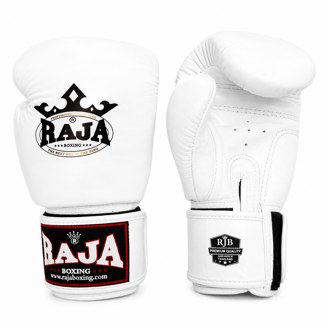 Rajaboxing handschoenen 'Standard White' leer