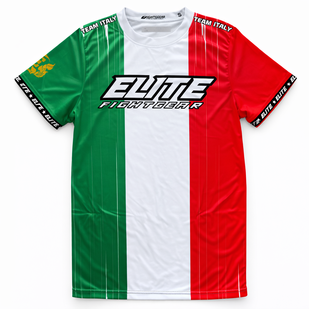 Dry-Fit T-shirt met Italiaanse vlag - Premium Performance Sportkleding