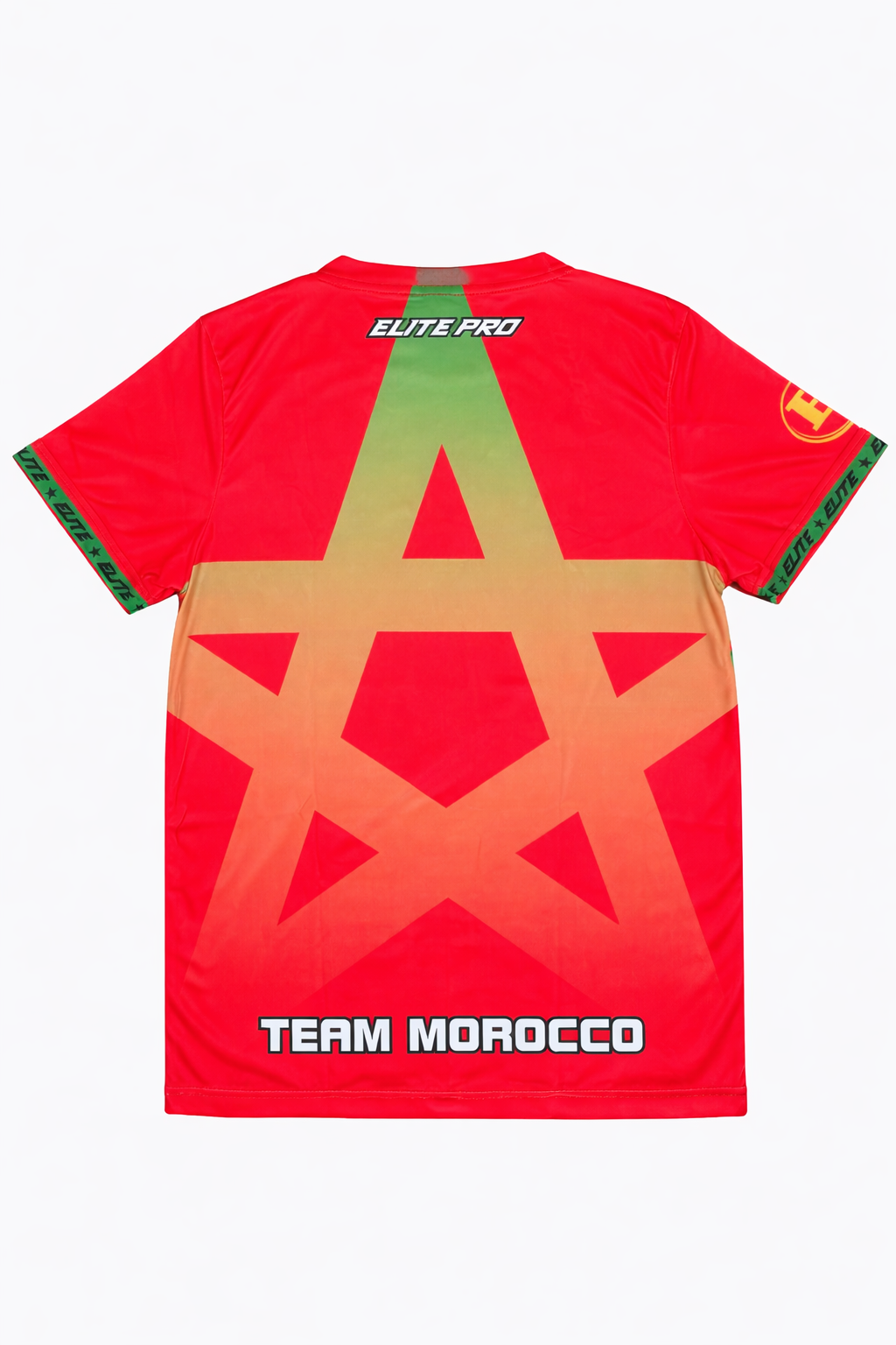 Dry-Fit T-shirt met Marokkaanse vlag - Performance sportkleding
