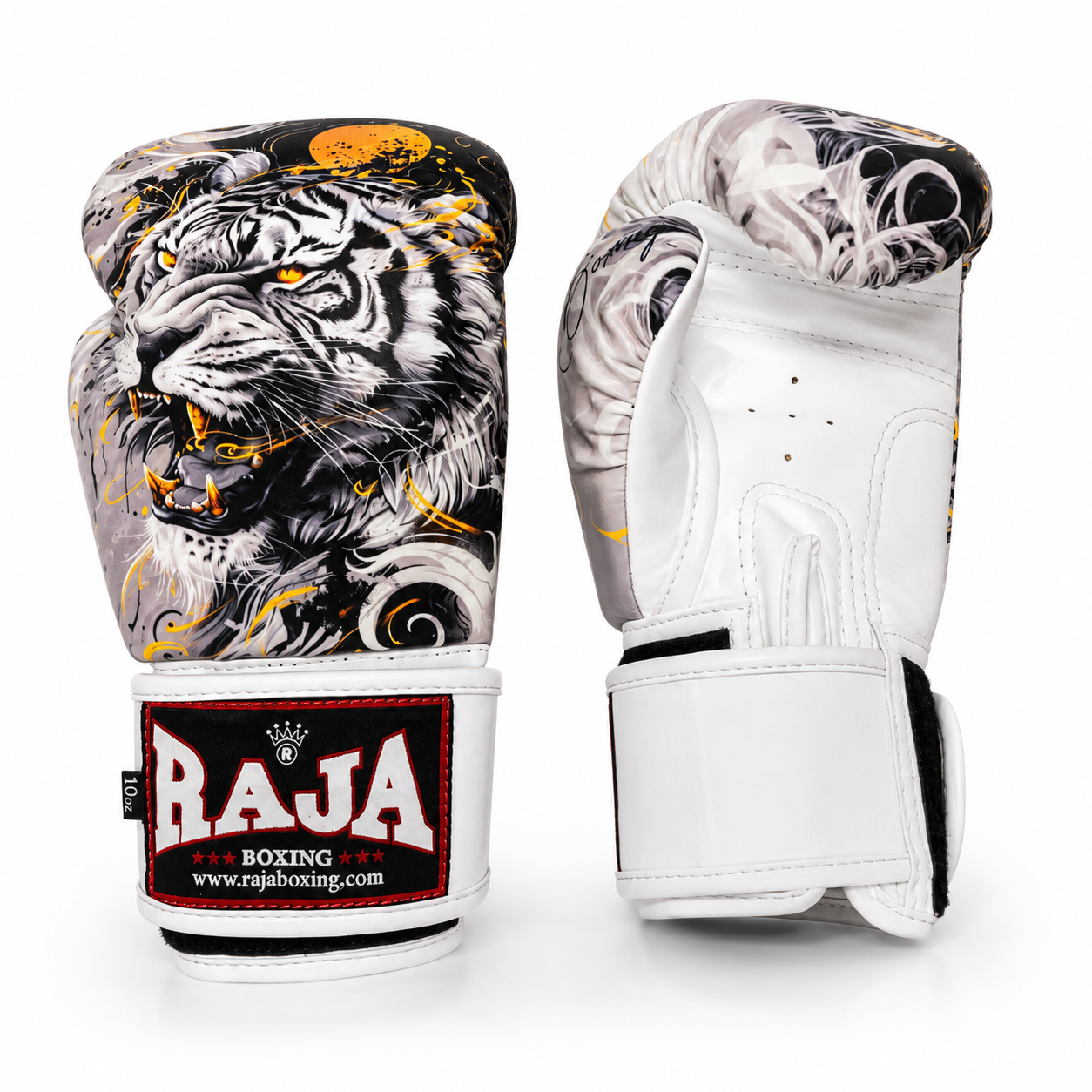 Rajaboxing Fancy Gloves 'White tiger' semi-leren handschoenen