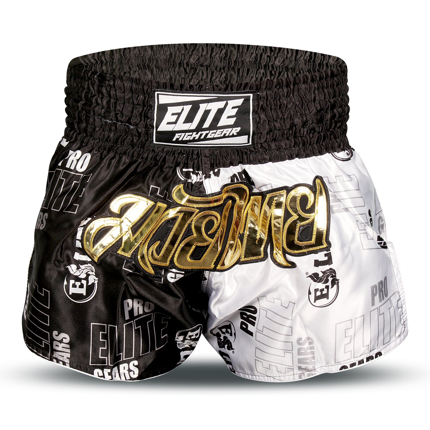 Futuristic 1.0 Muay-Thai Short Black/White