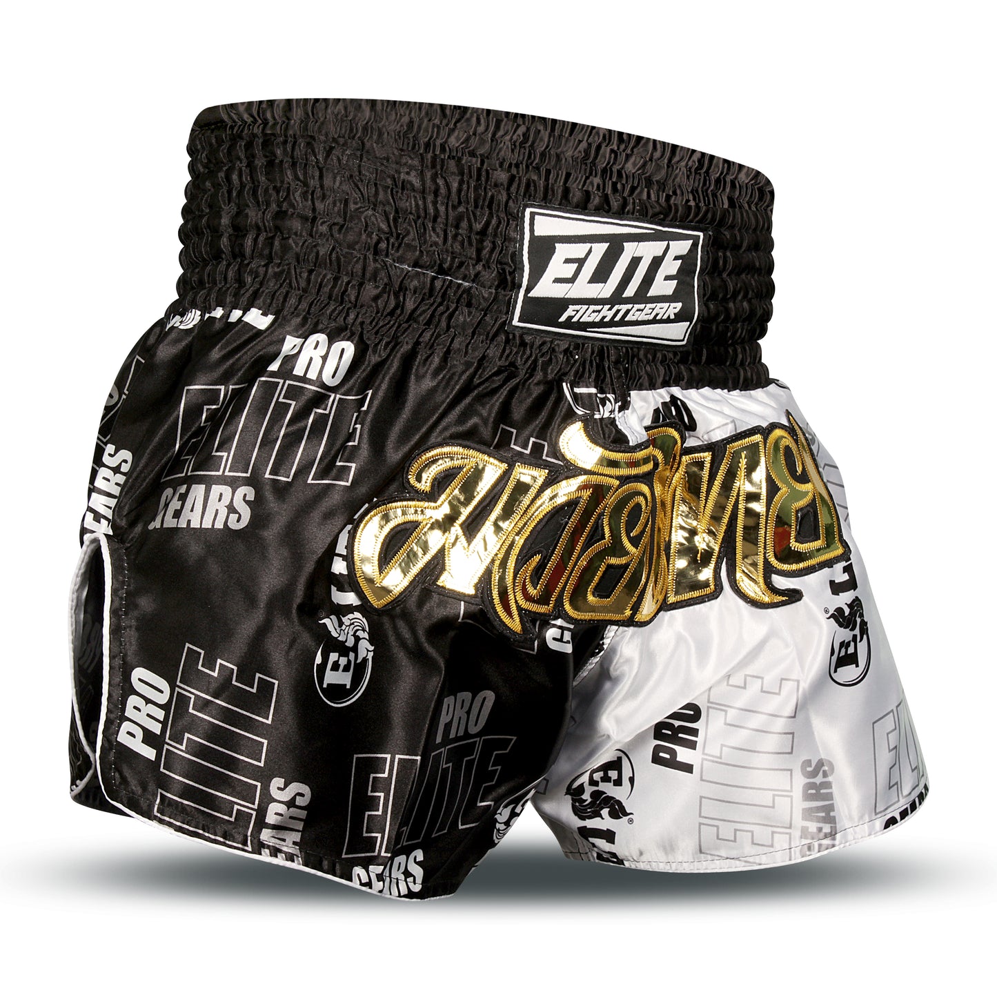 Futuristic 1.0 Muay-Thai Short Black/White