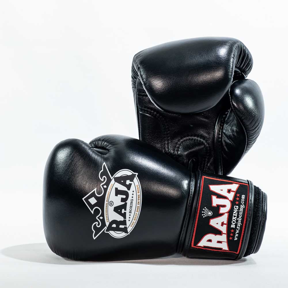 Rajaboxing Gloves 'Standard Black' Leather