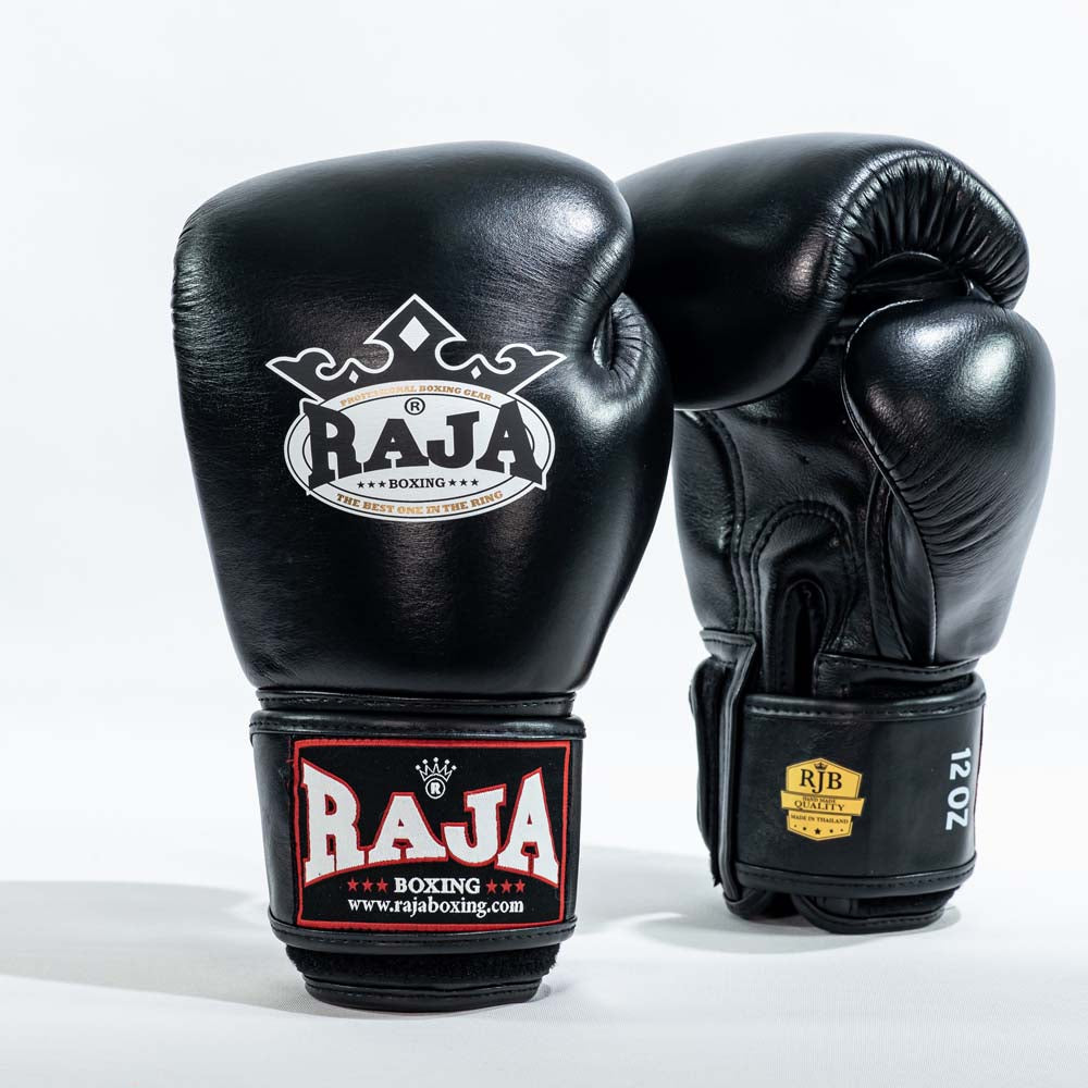 Rajaboxing Gloves 'Standard Black' Leather