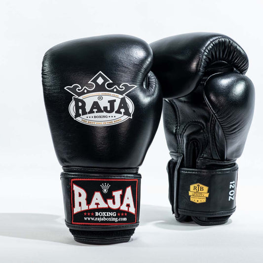 Rajaboxing Gloves 'Standard Black' Leather