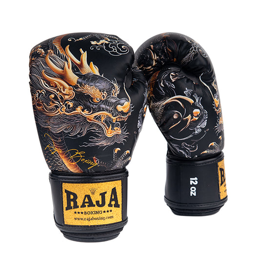 Rajaboxing  Fancy Gloves 'Gold Dragon' Semi Leather